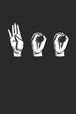 Halloween Notebook - Boo ASL Journal - Cute Halloween Gift - American Sign Language Diary: Medium College-Ruled Journey Diary, 110 page, Lined, 6x9 (15.2 x 22.9 cm)