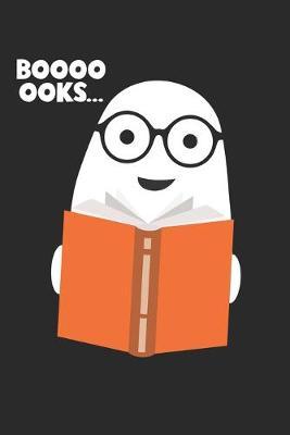 Halloween Notebook - Booooooks Reading Journal - Cute Halloween Gift - Book Lover Diary: Medium College-Ruled Journey Diary, 110 page, Lined, 6x9 (15.2 x 22.9 cm)