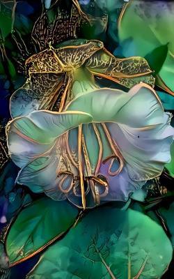 Notebook: art flower nature floral lily green purple gold