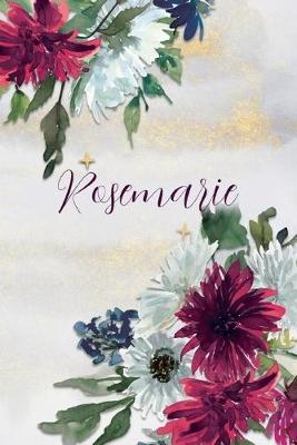 Rosemarie: Personalized Journal Gift Idea for Women (Burgundy and White Mums)