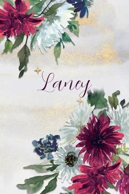 Laney: Personalized Journal Gift Idea for Women (Burgundy and White Mums)