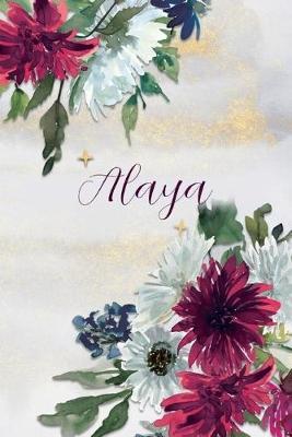 Alaya: Personalized Journal Gift Idea for Women (Burgundy and White Mums)