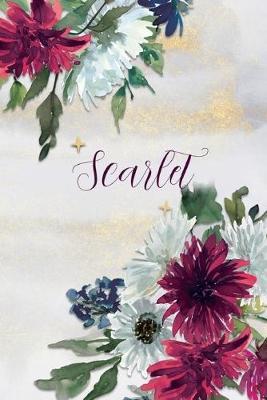 Scarlet: Personalized Journal Gift Idea for Women (Burgundy and White Mums)