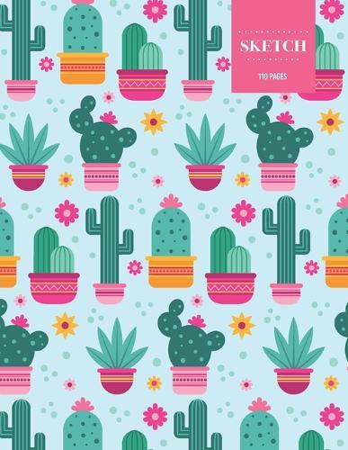 Sketch 110 Pages: Cactus Sketchbook for Kids, Teen and College Students - Succulent Llama Pattern
