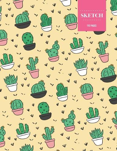 Sketch 110 Pages: Cactus Sketchbook for Kids, Teen and College Students - Succulent Llama Pattern