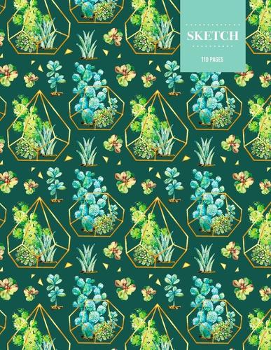 Sketch 110 Pages: Cactus Sketchbook for Kids, Teen and College Students - Succulent Llama Pattern
