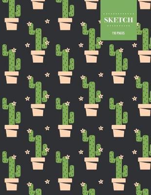 Sketch 110 Pages: Cactus Sketchbook for Kids, Teen and College Students - Succulent Llama Pattern