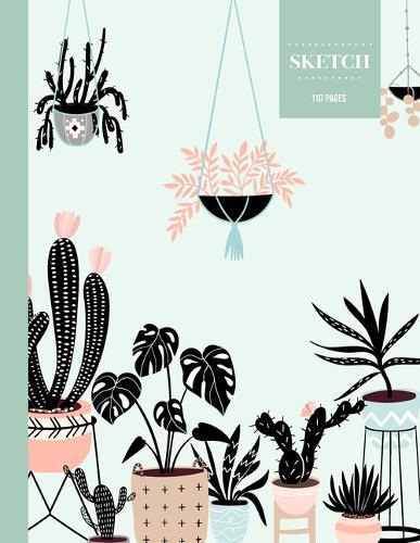 Sketch 110 Pages: Cactus Sketchbook for Kids, Teen and College Students - Succulent Llama Pattern