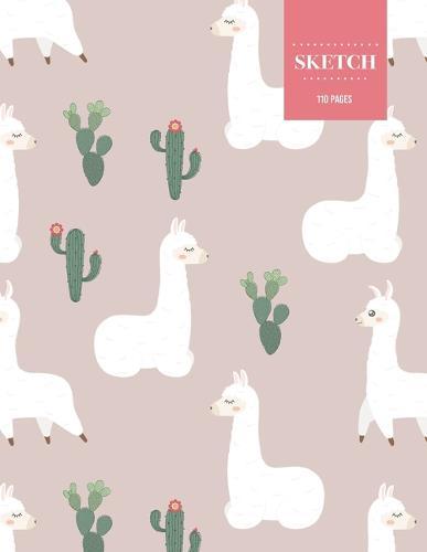 Sketch 110 Pages: Cactus Sketchbook for Kids, Teen and College Students - Succulent Llama Pattern
