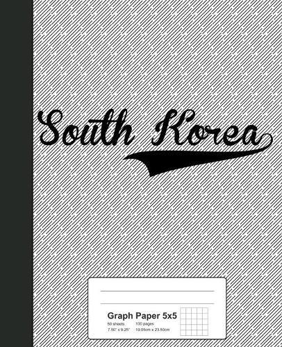 Graph Paper 5x5: SOUTH KOREA Notebook