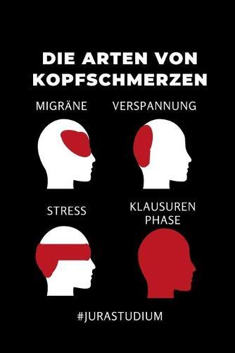 Die Arten Von Kopfschmerzen Migräne Verspannung Stress Klausuren Phase #jurastudium: A5 Studienplaner für Anwälte Juristen - Geschenkidee für Studenten - Semesterplaner - Abitur - Studium - Jura - Geburtstag - Lustiger Spruch - Studentenbuch