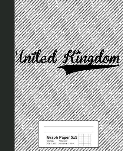Graph Paper 5x5: UNITED KINGDOM Notebook