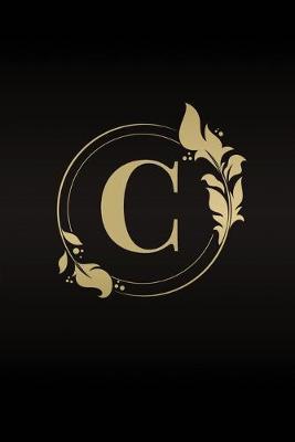 Monogram Journal C: C initial notebook for men and women - Lined notebook journal with letter C - gold monogram