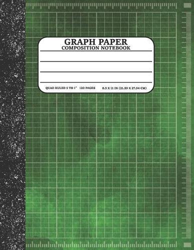 Graph Paper Composition Notebook: Math and Science Lover Graph Paper Cover Watercolor Green (Quad Ruled 5 squares per inch, 120 pages) Birthday Gifts For Math Lover Teacher, Student Notebook
