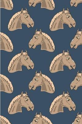 Cute Horses Head Pattern: Lined Notebook Journal - For Horse Lovers Animal Enthusiasts - Novelty Themed Gifts