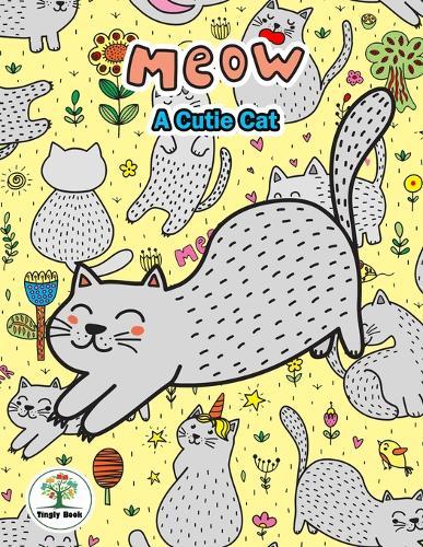Meow A Cutie Cat: Notebook size 8.5x11 in. for cat lovers & the girls who like cats to handwriting and Have a cute cat on background.
