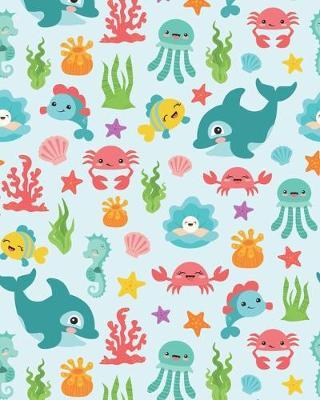 Ocean Life Story Paper: Delightful Ocean Creatures Dotted Midline and Picture Space Grades K-2 School Exercise Book
