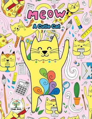 Meow A Cutie Cat: Notebook size 8.5x11 in. for cat lovers & the girls who like cats to handwriting and Have a cute cat on background.