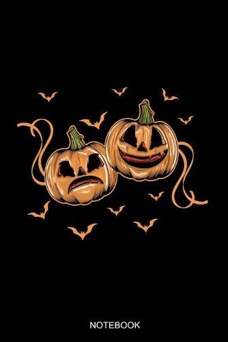 Notebook: Liniertes Notizbuch A5 - Theater Masken Halloween Kurbis Notizheft I Musical Broadway Schauspieler Drama Geschenk