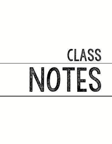 White Class Notebook: 100 numbered pages, college-ruled, fillable table of contents for quick note retrieval, colors for each subject