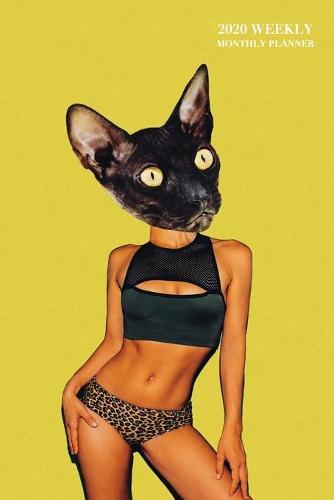 2020 Weekly Monthly Planner: Retro Sexy Cat Pop Art - 6x9 in - 2020 Calendar Organizer with Bonus Dotted Grid Pages + Inspirational Quotes + To-Do Lists