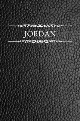Jordan: Personalized Name Journal For Men (Black Faux Leather Design)