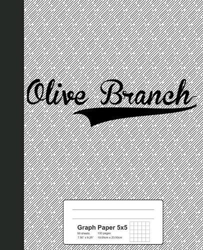 Graph Paper 5x5: OLIVE BRANCH Notebook