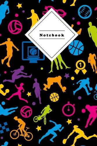 Notebook: Composition Notebook Dot Grid Graph - For under 7$ - Perfect as a gift for school, work, teacher, pupils, students - Sports Coverdesign Black