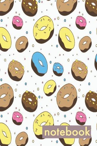 Notebook: Donut Notebook For Girls And Kids With Yellow and Blue Icing and Sprinkles