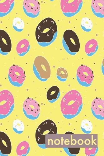 Notebook: Yellow Donut Notebook For Girls and Kids with Pink and Blue Icing and Sprinkles
