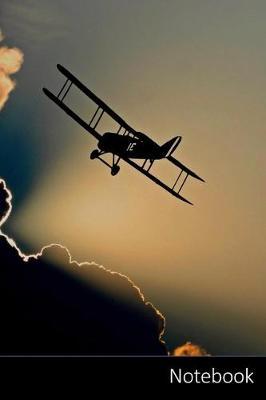 Notebook: Airplane themed ruled Notebook / Journal / Diary / Composition Book / Planner / Log Book / Notes - 6 x 9 inches (15,24 x 22,86 cm), 110 wide ruled pages with date line on top, glossy finish.