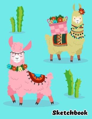 Sketchbook: Cute Llama Sketchbook for Kids - 110 Pages ( 8.5 x11  ) Large Blank Sketchbook for Drawing, Doodling & Writing, Kids Fun Activity Book - Gift For Llama Lovers (Volume 1)