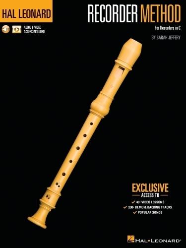 Hal Leonard Recorder Method by Sarah Jeffery - Book with 200+ Audio Demo & Backing Tracks & 40+ Video Lessons Included