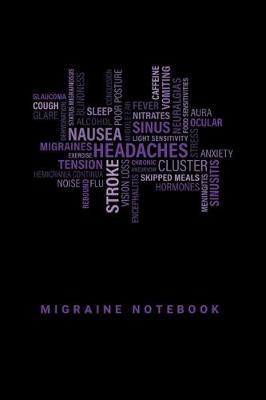 Migraine Notebook: List trigger food, weather, symptoms, sleep habits and medication log tracker. Migraine headache journal for kids, teens, men and women.