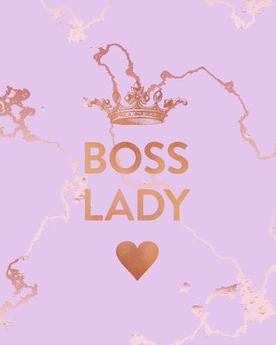 Boss Lady: Inspirational Quote Notebook, Beautiful Pink Marble and Rose Gold - 8 x 10, 120 College Ruled Pages
