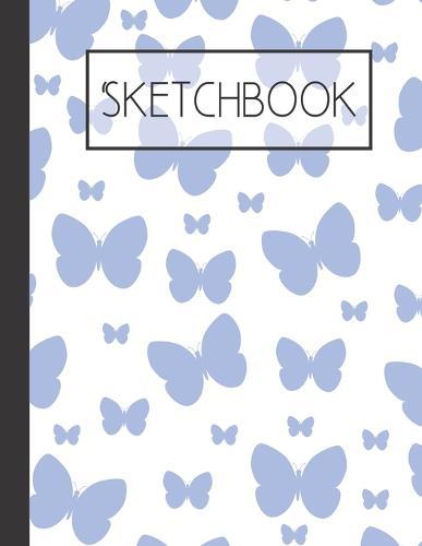 Blues Butterflies Sketchbook: 200 Page Sketchbook: Artist Edition (8.5x11)