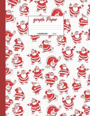 Graph Paper: Vintage Christmas santa theme cover. Large US letter 8.5x11. 5x5 engineering 1/2 inch graphing grid.