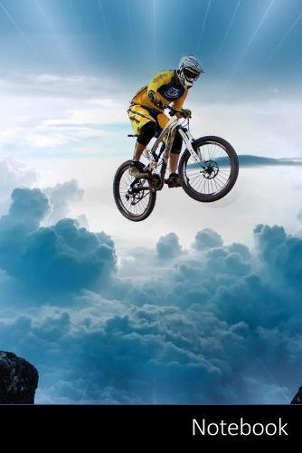 Notebook: Mountain Bike, Sprung, Freunde, Mut Notizbuch / persoenliches Tagebuch / Schreibheft / Logbuch / Planer / Vokabelheft / Notizen - 6 x 9 Zoll (15,24 x 22,86 cm, ca. DIN A5), 150 linierte Seiten mit Datumslinie, glanzendes Cover.