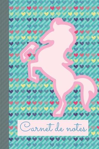 Carnet de notes: motif cheval et coeur - carnet 110 pages