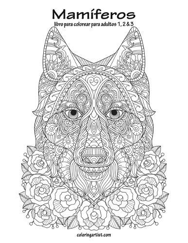 Mamíferos libro para colorear para adultos 1, 2 & 3