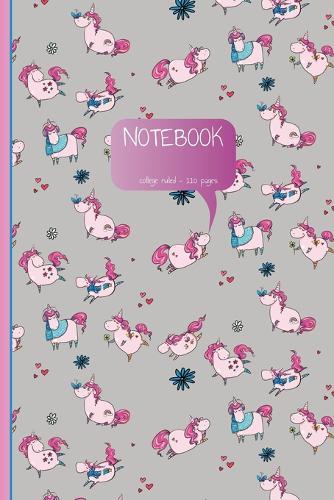 Unicorn College Ruled Notebook: Take Notes Everyday
