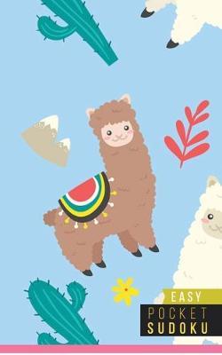 Pocket Sudoku Easy: 158 Easy Sudoku Puzzles - Pocket Sudoku Puzzle Books - Large Print Sudoku Puzzle Books For Adults - Sudoku For Seniors - Travel Size - Alpacas Llamas