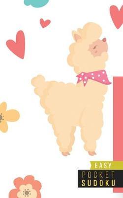 Pocket Sudoku Easy: 158 Easy Sudoku Puzzles - Pocket Sudoku Puzzle Books - Large Print Sudoku Puzzle Books For Adults - Sudoku For Seniors - Travel Size - Alpacas Llamas