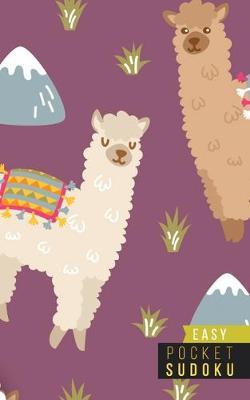Pocket Sudoku Easy: 158 Easy Sudoku Puzzles - Pocket Sudoku Puzzle Books - Large Print Sudoku Puzzle Books For Adults - Sudoku For Seniors - Travel Size - Alpacas Llamas