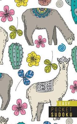Pocket Sudoku Easy: 158 Easy Sudoku Puzzles - Pocket Sudoku Puzzle Books - Large Print Sudoku Puzzle Books For Adults - Sudoku For Seniors - Travel Size - Alpacas Llamas