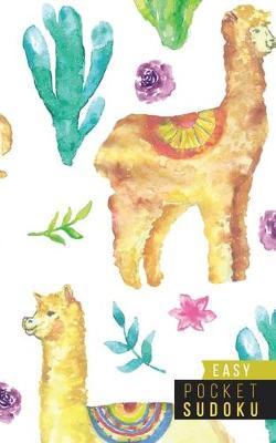 Pocket Sudoku Easy: 158 Easy Sudoku Puzzles - Pocket Sudoku Puzzle Books - Large Print Sudoku Puzzle Books For Adults - Sudoku For Seniors - Travel Size - Alpacas Llamas