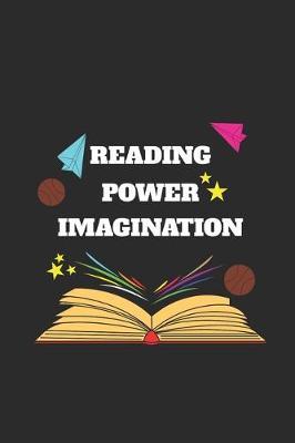 Reading Power Imagination: Graph Paper Notebook (6  x 9  - 120 pages) Reader Themed Notebook for Daily Journal, Diary, and Gift