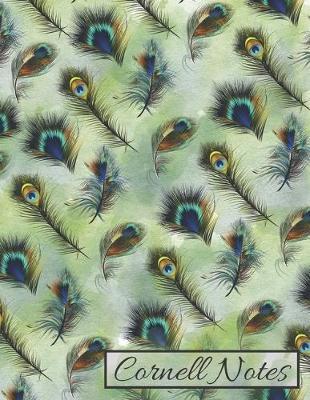 Cornell notes: Cornell notes notebook 8.5 x 11, 120 pages, a great method to organize your notes, thoughts and lectures, a perfect gift for students, unique peacock feathers design cover