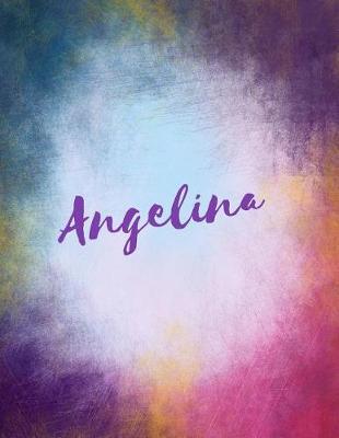 Angelina: Angelina Sketchbook Journal Blank Book. Large 8.5 X 11 Attractive Watercolor Texture Purple Pink Orange & Blue Tones. Arty Stylish Pretty Journal for Girls.