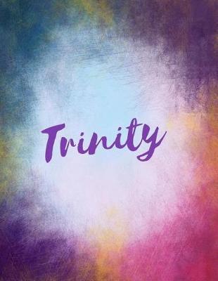 Trinity: Trinity Sketchbook Journal Blank Book. Large 8.5 X 11 Attractive Watercolor Texture Purple Pink Orange & Blue Tones. Arty Stylish Pretty Journal for Girls.